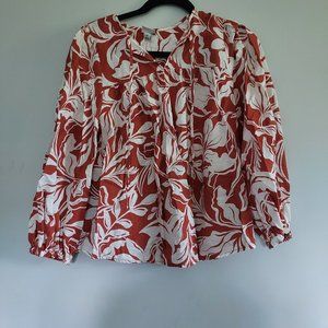 a new day floral blouse